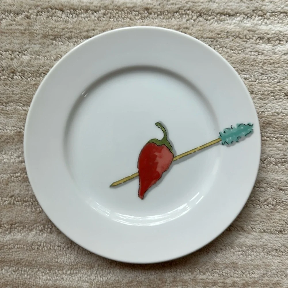 Crate & Barrel Tidbits Set of 6 Appetizer Plates 6½
